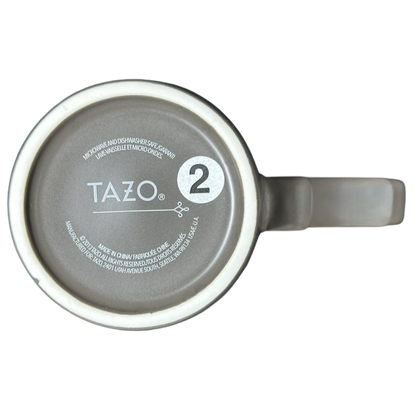 Rococo Scroll Handle Slate Gray Mug Starbucks Tazo