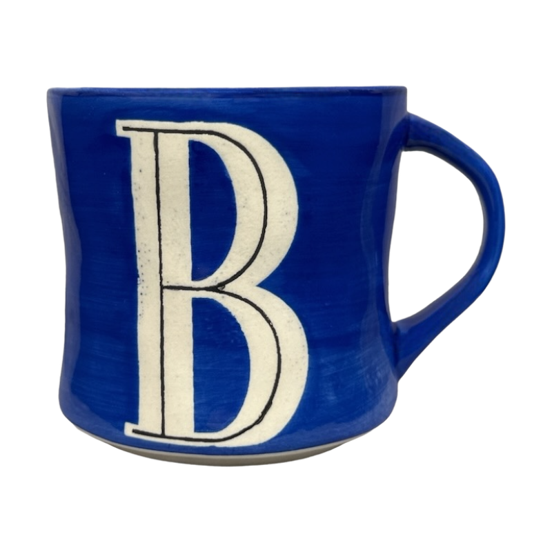 Colorway Hand Painted Letter "B" Monogram Initial Mug Anthropologie