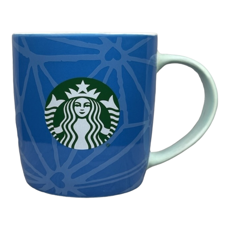 Blue Web With Hearts 11oz Mug 2022 Starbucks