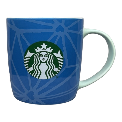 Blue Web With Hearts 11oz Mug 2022 Starbucks