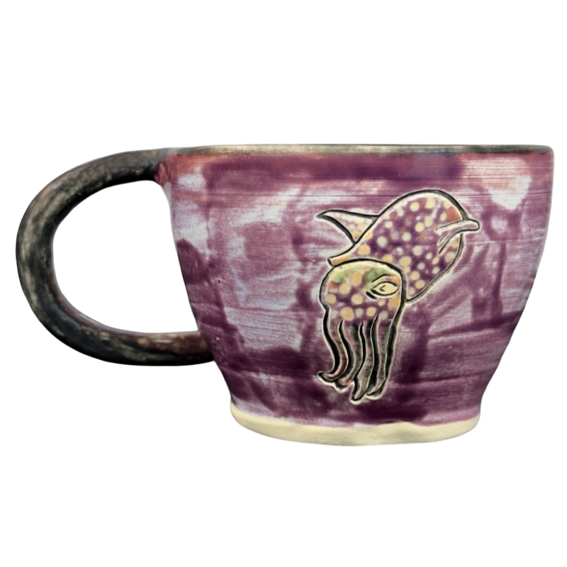 Cuttle Me Cuttlefish Signed Pottery Mug