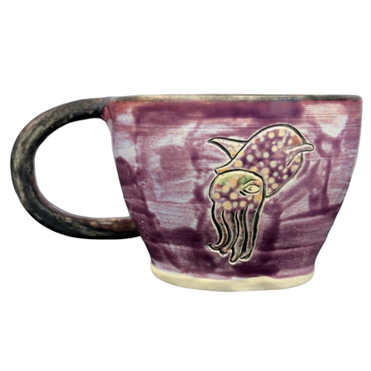 Cuttle Me Cuttlefish Signed Pottery Mug