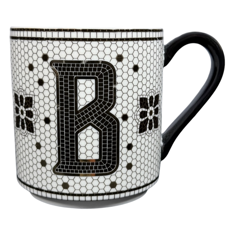 Margot Tiled Letter "B" Monogram Initial Mug Anthropologie