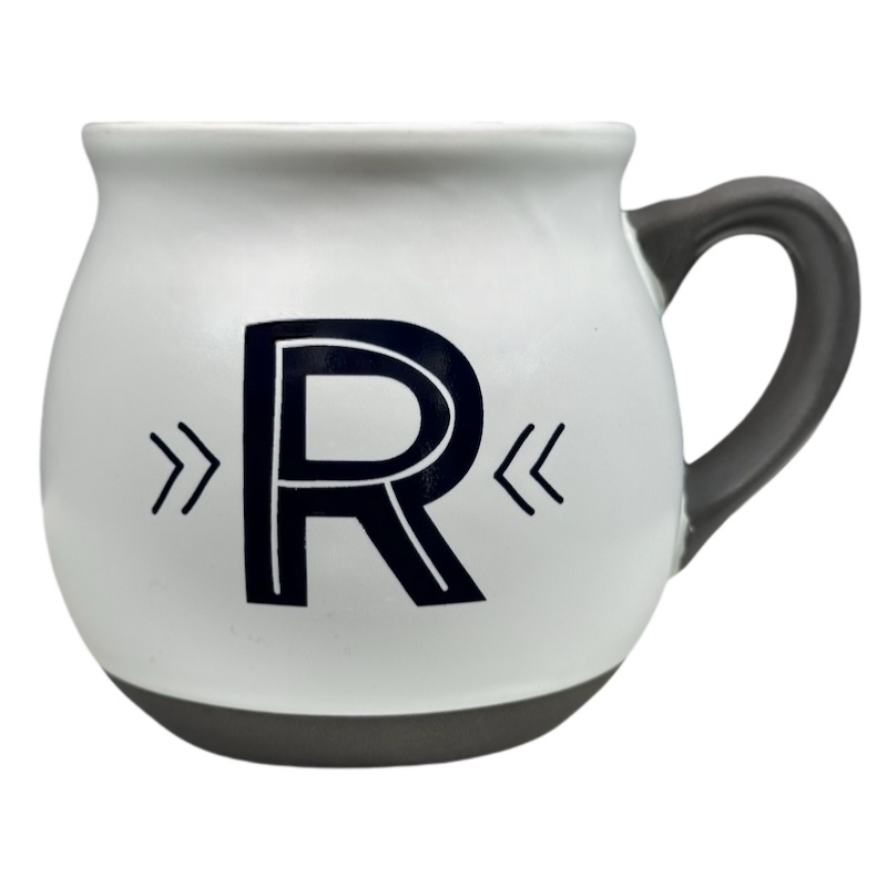 "R" Monogram Initial Cream Mug Threshold