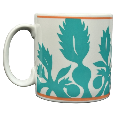 ULU Mamo Turquoise Floral Mug Island Heritage