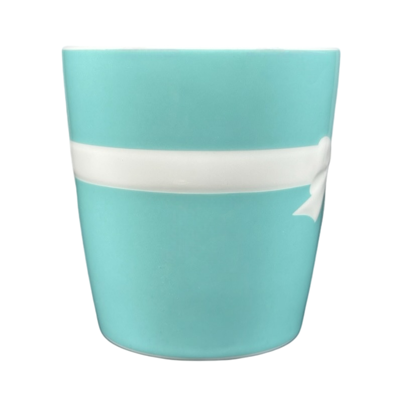 Ribbon Bow Embossed Tiffany Blue & White Mug Tiffany & Co