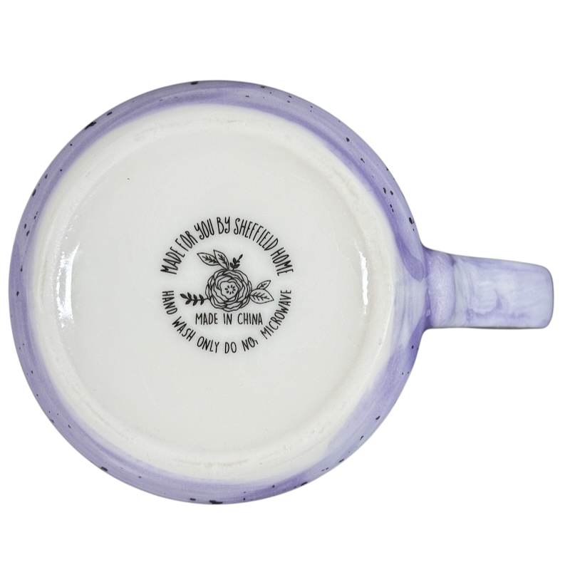 Floral Purple & Pink Butterflies Ridged Mug Sheffield Home