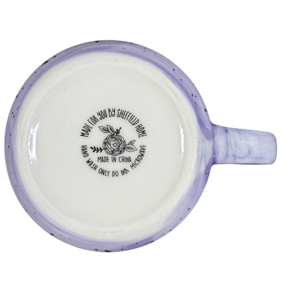 Floral Purple & Pink Butterflies Ridged Mug Sheffield Home