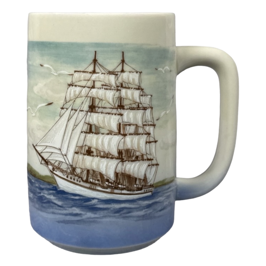 Sailing Ship And Lighthouse Large Mug Otagiri