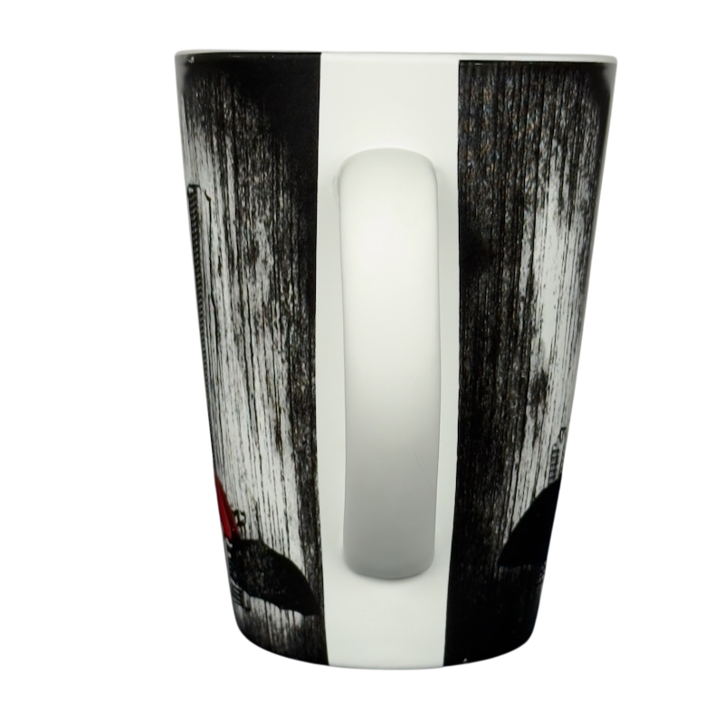 Seattle Skyline Black And White Red Umbrella Mug