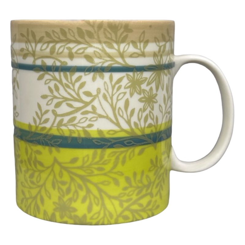 Zen Leaves Green Floral Pattern 14oz Mug Starbucks