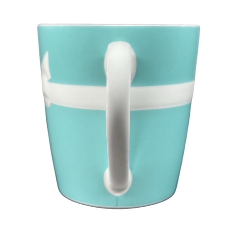 Ribbon Bow Embossed Tiffany Blue & White Mug Tiffany & Co