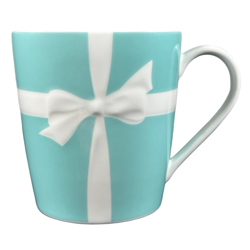Ribbon Bow Embossed Tiffany Blue & White Mug Tiffany & Co – Mug