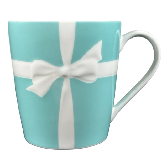 Ribbon Bow Embossed Tiffany Blue & White Mug Tiffany & Co