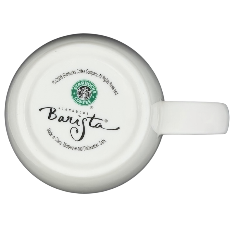 Starbucks Coffee Company Barista Abbey ESTD 1971 Large White Mug With Black Lettering