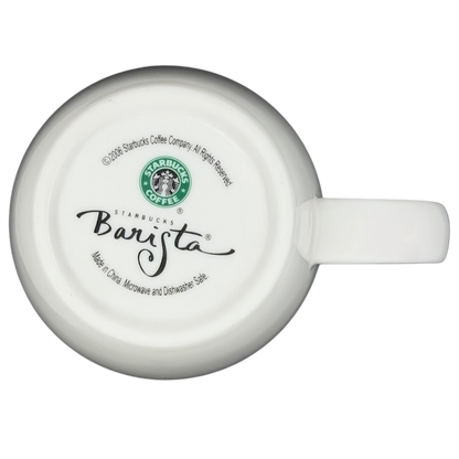 Starbucks Coffee Company Barista Abbey ESTD 1971 Large White Mug With Black Lettering