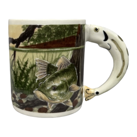 Bass Fish With Fish Handle Mug Papel Giftware