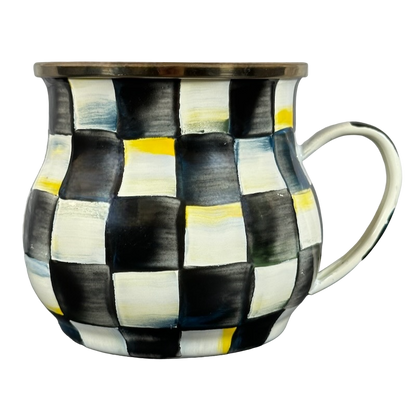 Courtly Check Enamel Mug Mackenzie Childs