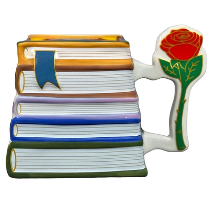 Beauty and the Beast Belle Books Rose Handle Mug Disney