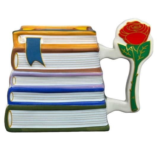 Beauty and the Beast Belle Books Rose Handle Mug Disney