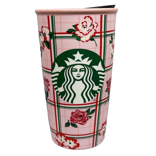 Ban.do Plaid Roses 12oz Tumbler Starbucks