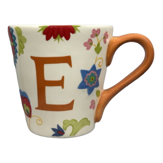 Floral Letter "E" Monogram Initial Mug World Market