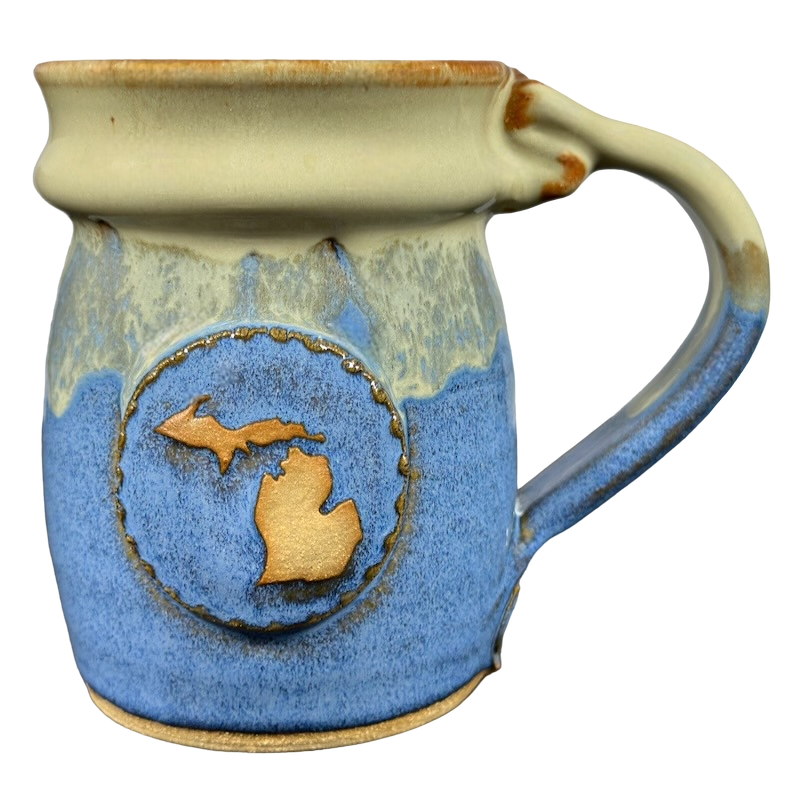 Michigan Map Pottery Mug