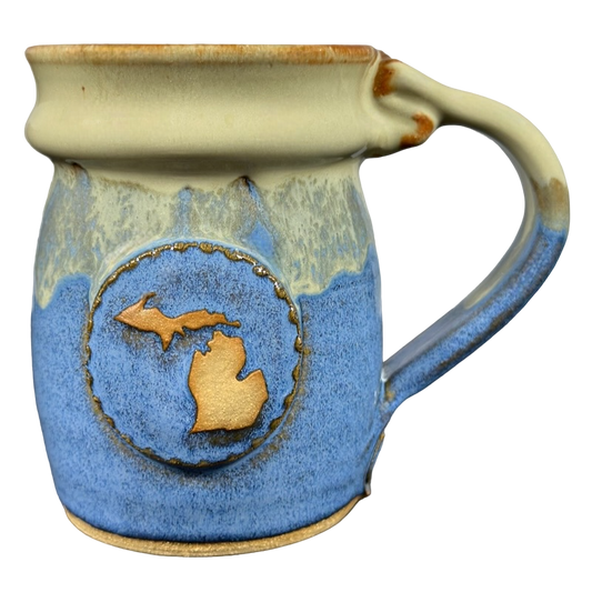 Michigan Map Pottery Mug