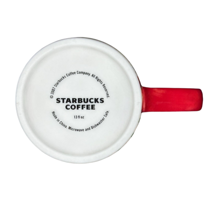 Strawberries Floral Red 13oz Mug 2007 Starbucks