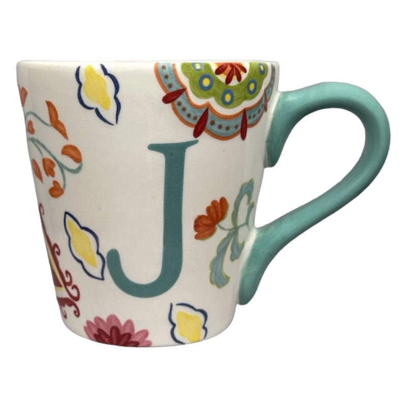 Floral Letter "J" Monogram Initial Mug World Market