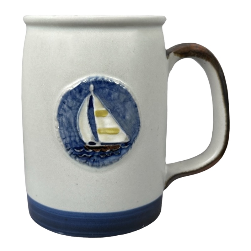 Sailboat Embossed Medallion Large Mug Otagiri