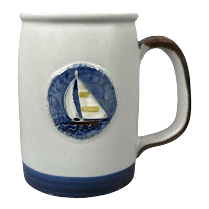 Sailboat Embossed Medallion Large Mug Otagiri