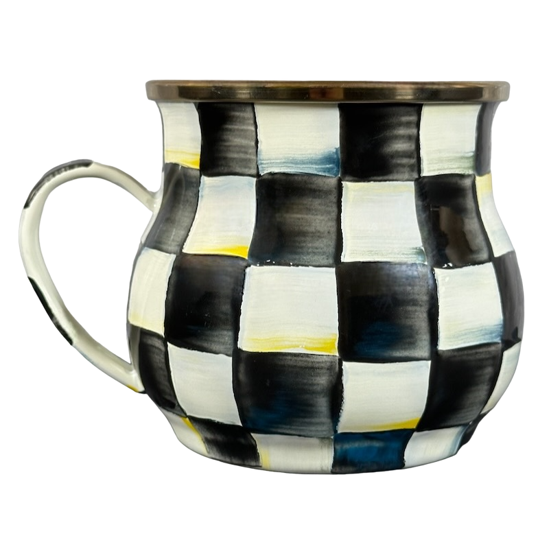 Courtly Check Enamel Mug Mackenzie Childs