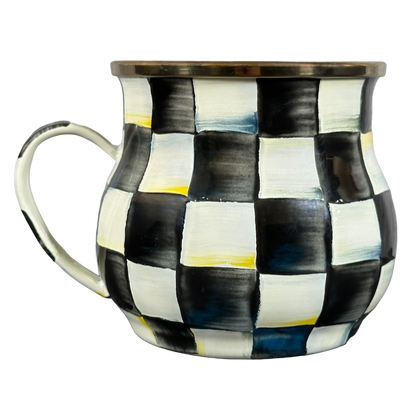 Courtly Check Enamel Mug Mackenzie Childs