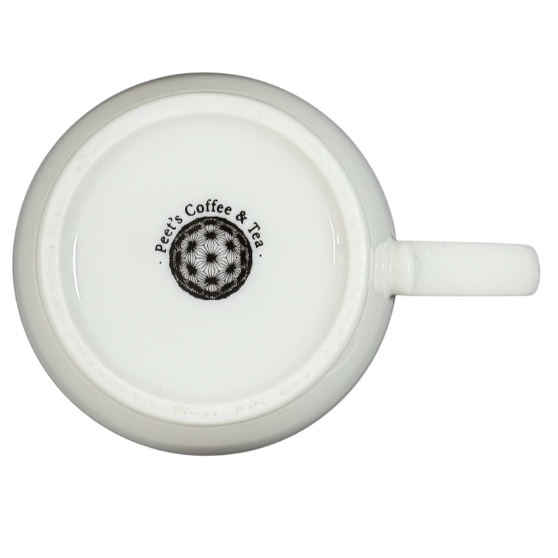 Peet's Coffee & Tea Logo In Gold Frame Cream Mug