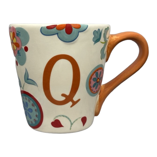 Floral Letter "Q" Monogram Initial Mug World Market