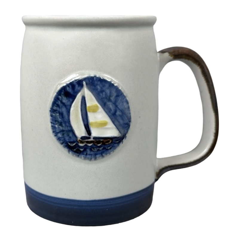 Sailboat Embossed Medallion Large Mug Otagiri