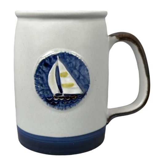 Sailboat Embossed Medallion Large Mug Otagiri