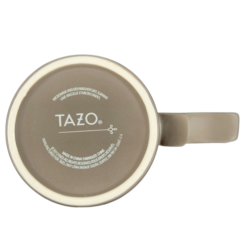 Rococo Scroll Handle Slate Gray Mug Starbucks Tazo