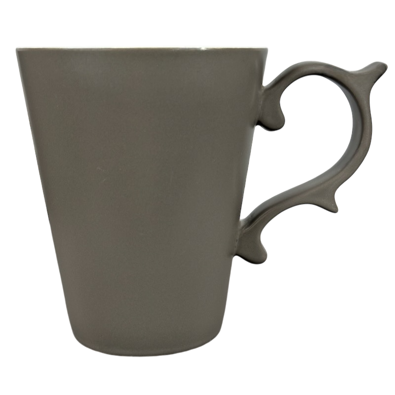 Rococo Scroll Handle Slate Gray Mug Starbucks Tazo