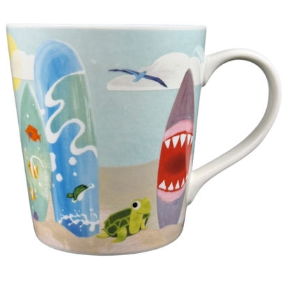 Hawaii Surfboards And Beach Mug 2010 Starbucks