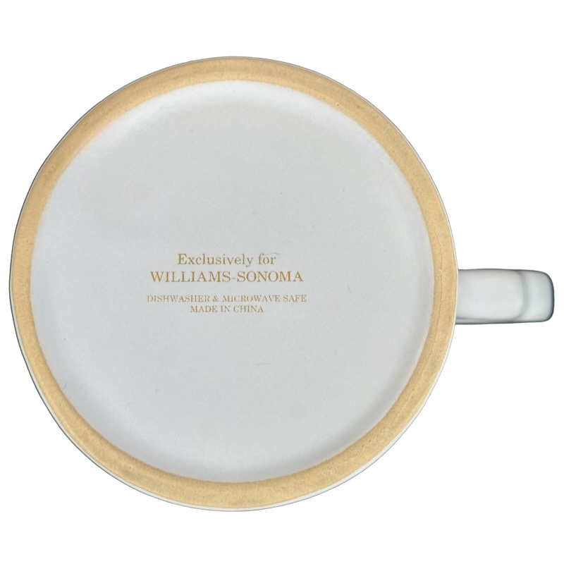 Letter "V" Gold Writing Monogram Initial Mug Williams Sonoma