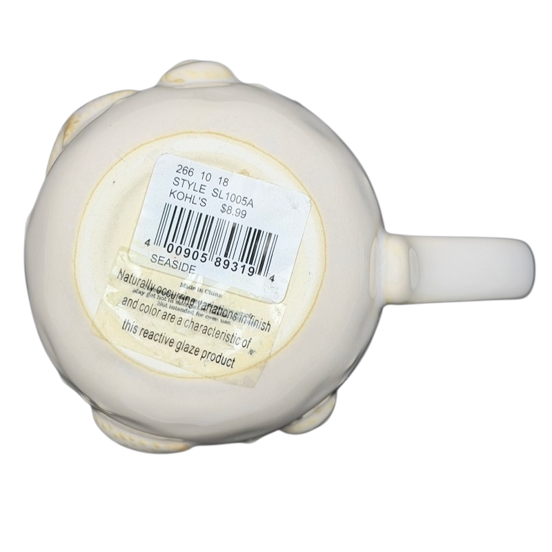 Seaside Blue Beige Embossed 3D Mug Sonoma