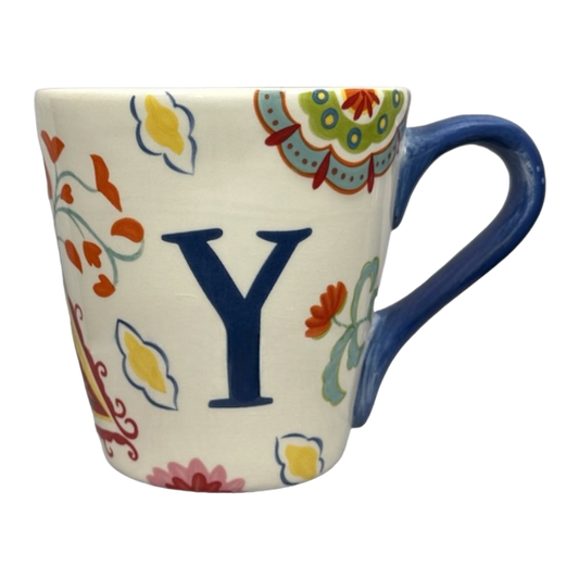 Floral Letter "Y" Monogram Initial Mug World Market