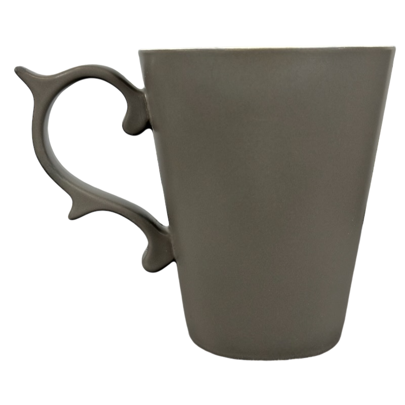 Rococo Scroll Handle Slate Gray Mug Starbucks Tazo