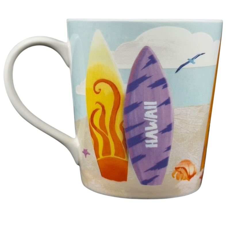 Hawaii Surfboards And Beach Mug 2010 Starbucks