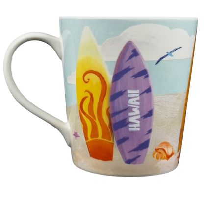Hawaii Surfboards And Beach Mug 2010 Starbucks