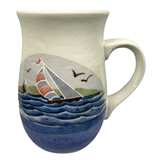 Sailboats And Seagulls Large Tankard Mug Otagiri