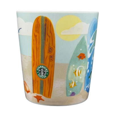 Hawaii Surfboards And Beach Mug 2010 Starbucks