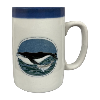 Humpback Whales Lightly Embossed Large Mug Otagiri